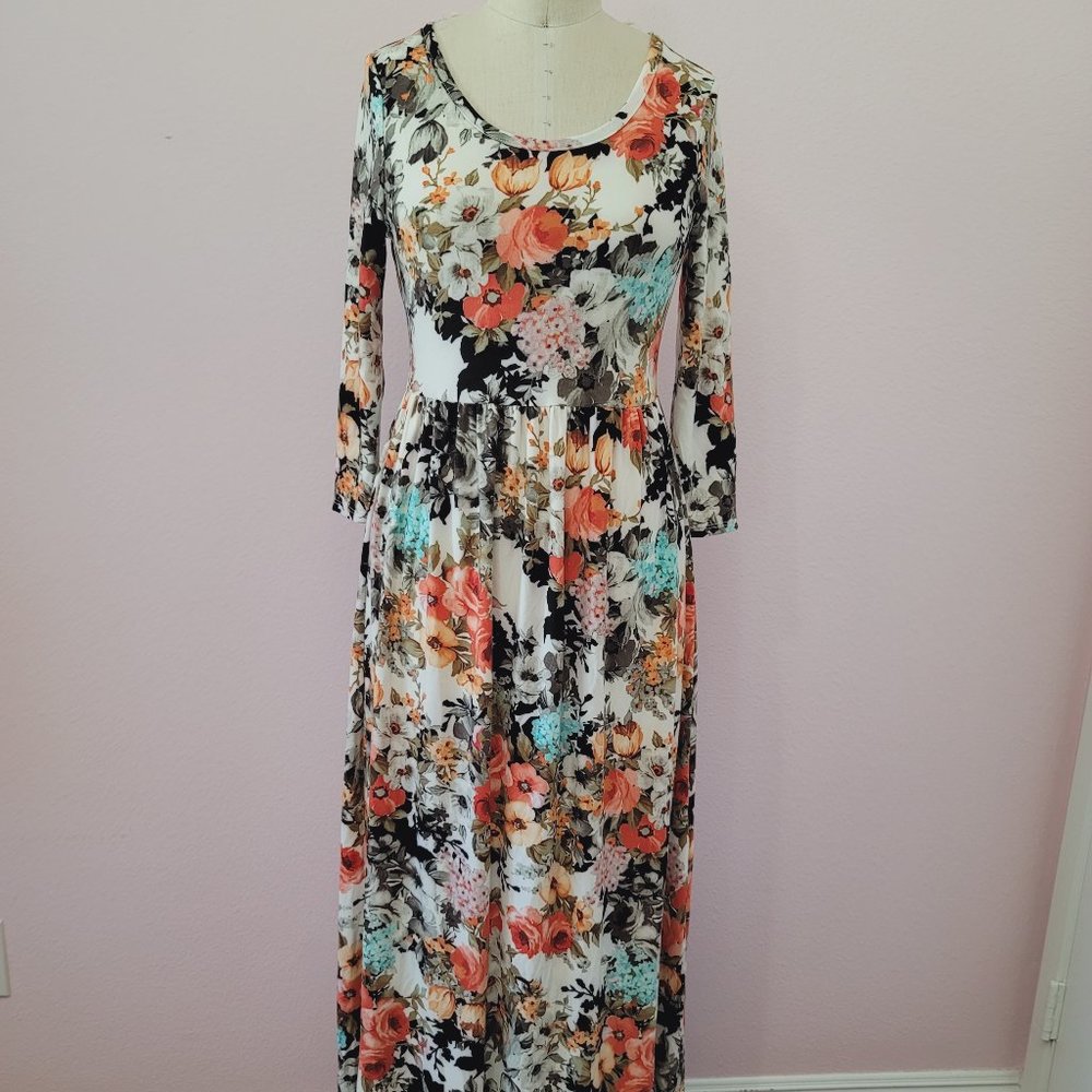Floral print maxi dress